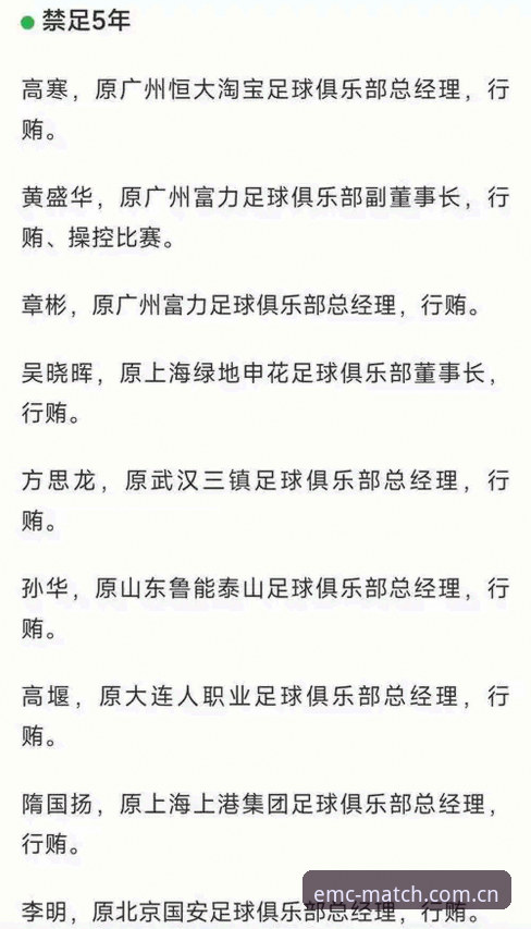 电竞竞猜平台 足协第三批禁足名单最新动态:65人遭重罚,易倍体育用户热议行业整顿